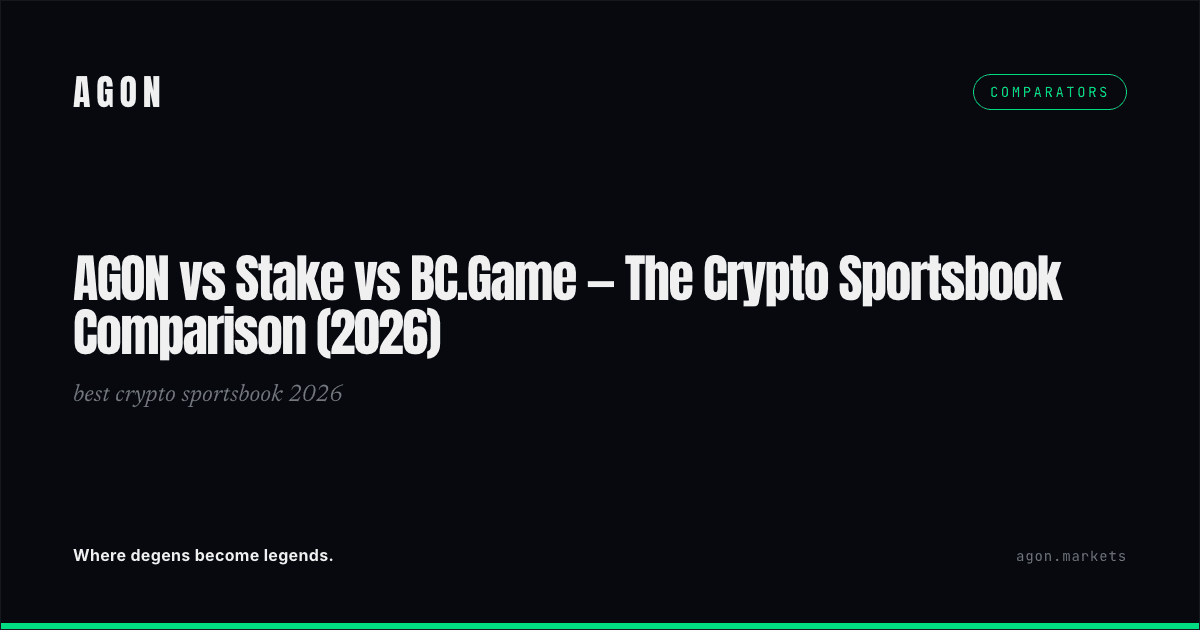 AGON vs Stake vs BC.Game — The Crypto Sportsbook Comparison (2026)