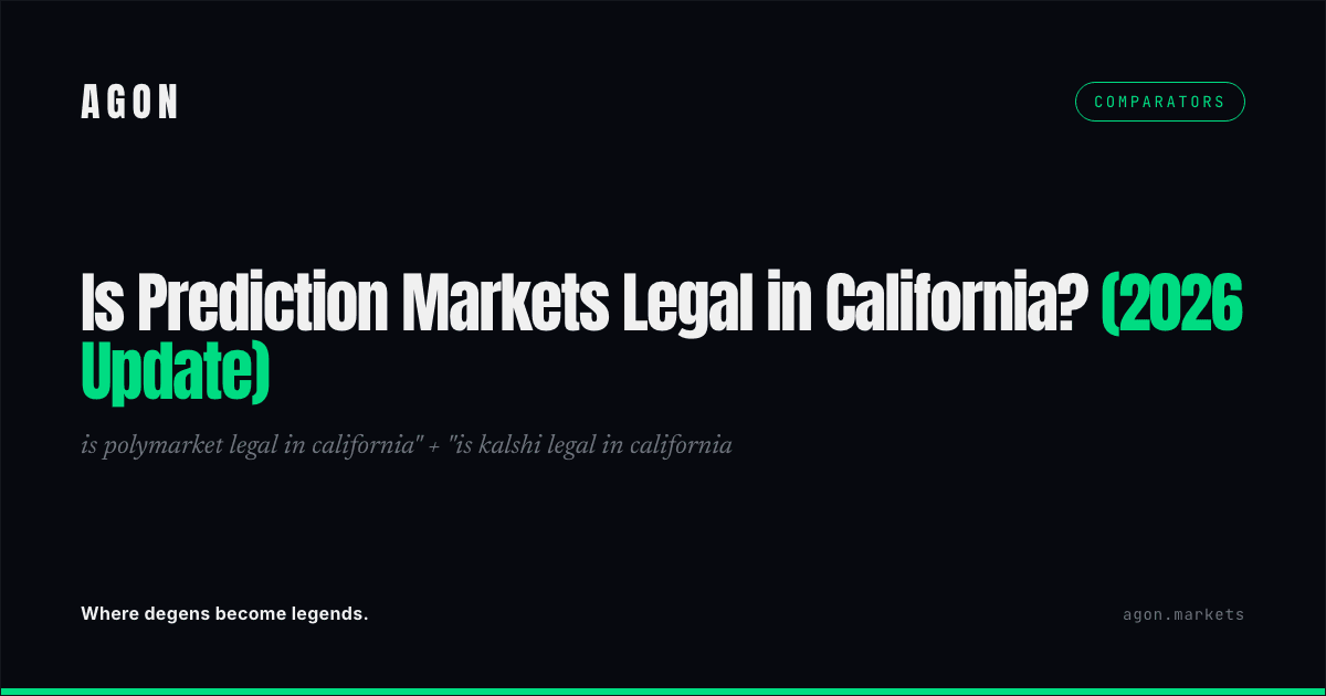 Is Prediction Markets Legal in California? (2026 Update)