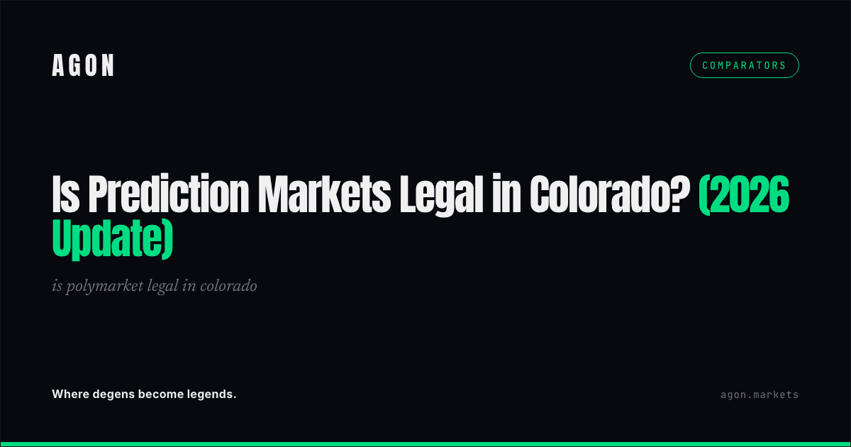 Is Prediction Markets Legal in Colorado? (2026 Update)