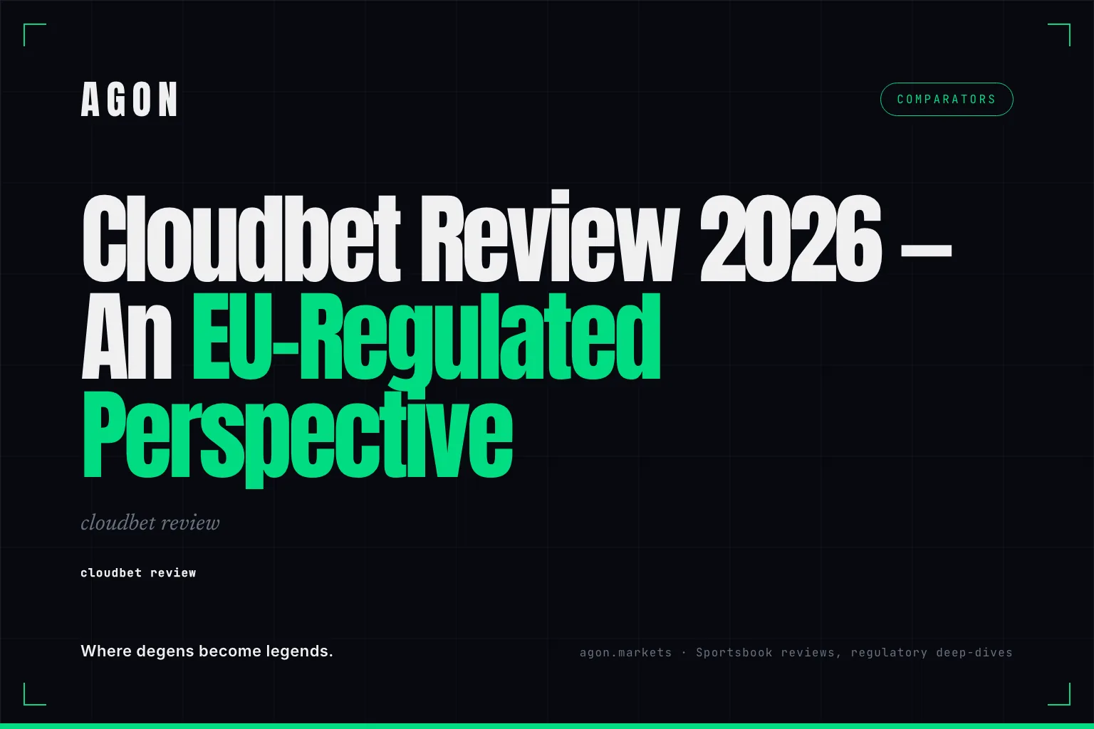 Cloudbet Review 2026 — An EU-Regulated Perspective