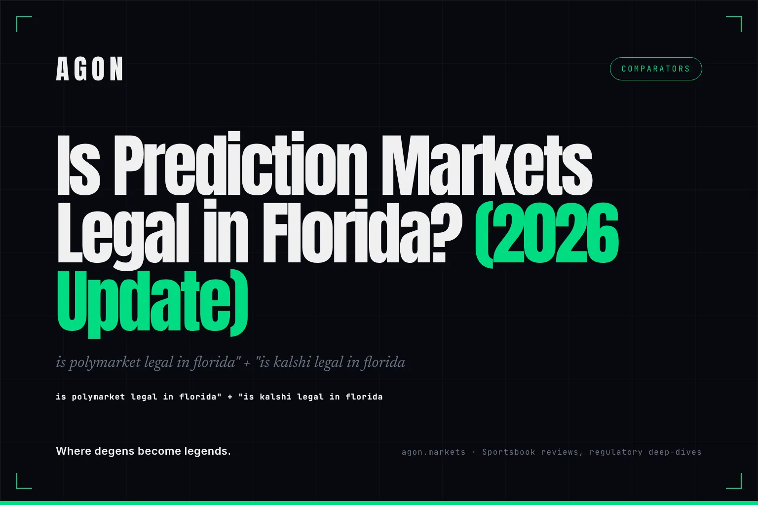Is Prediction Markets Legal in Florida? (2026 Update)