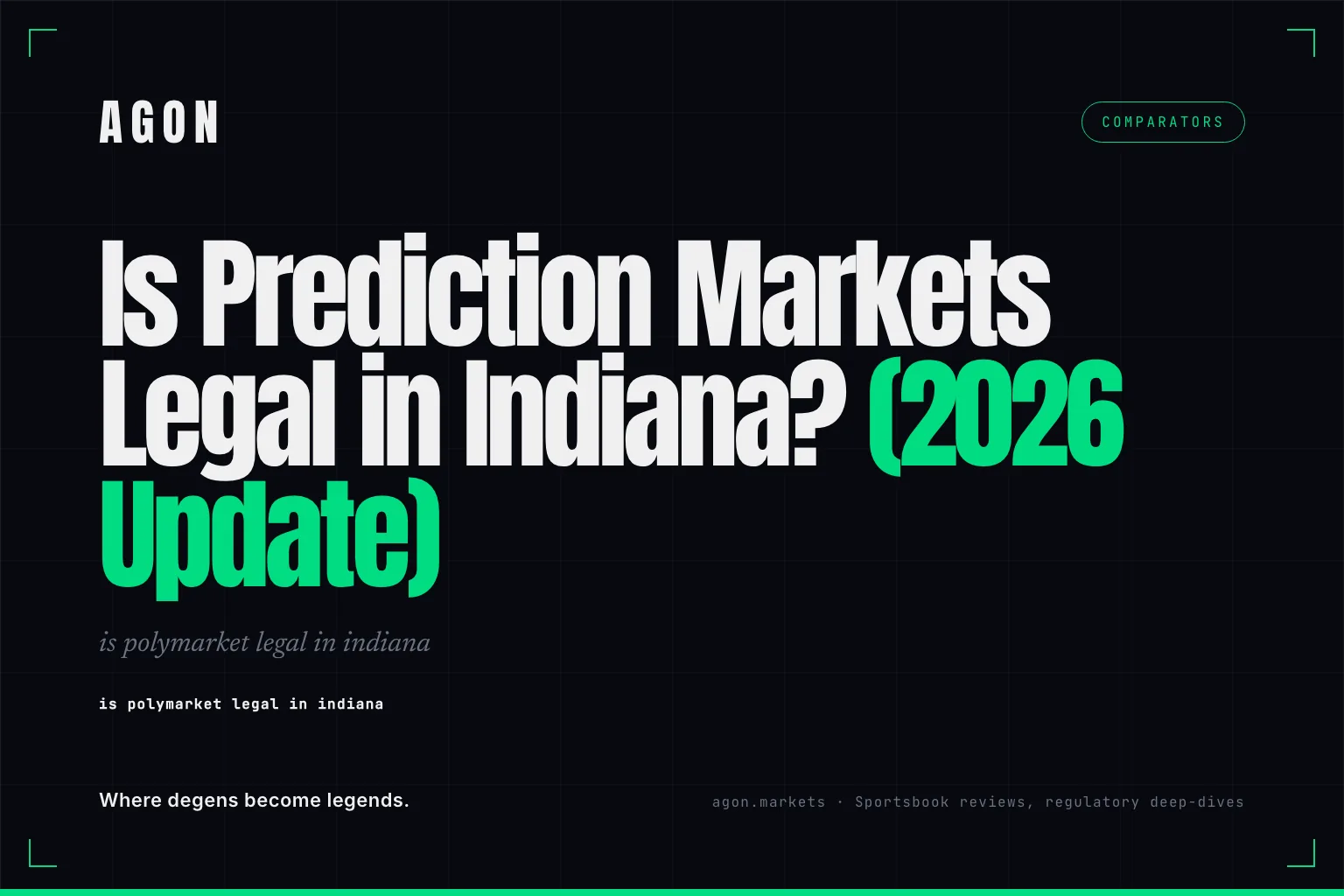 Is Prediction Markets Legal in Indiana? (2026 Update)
