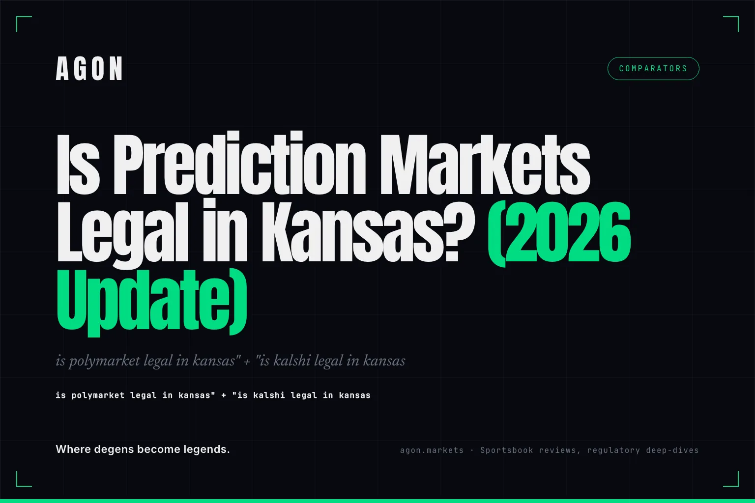 Is Prediction Markets Legal in Kansas? (2026 Update)