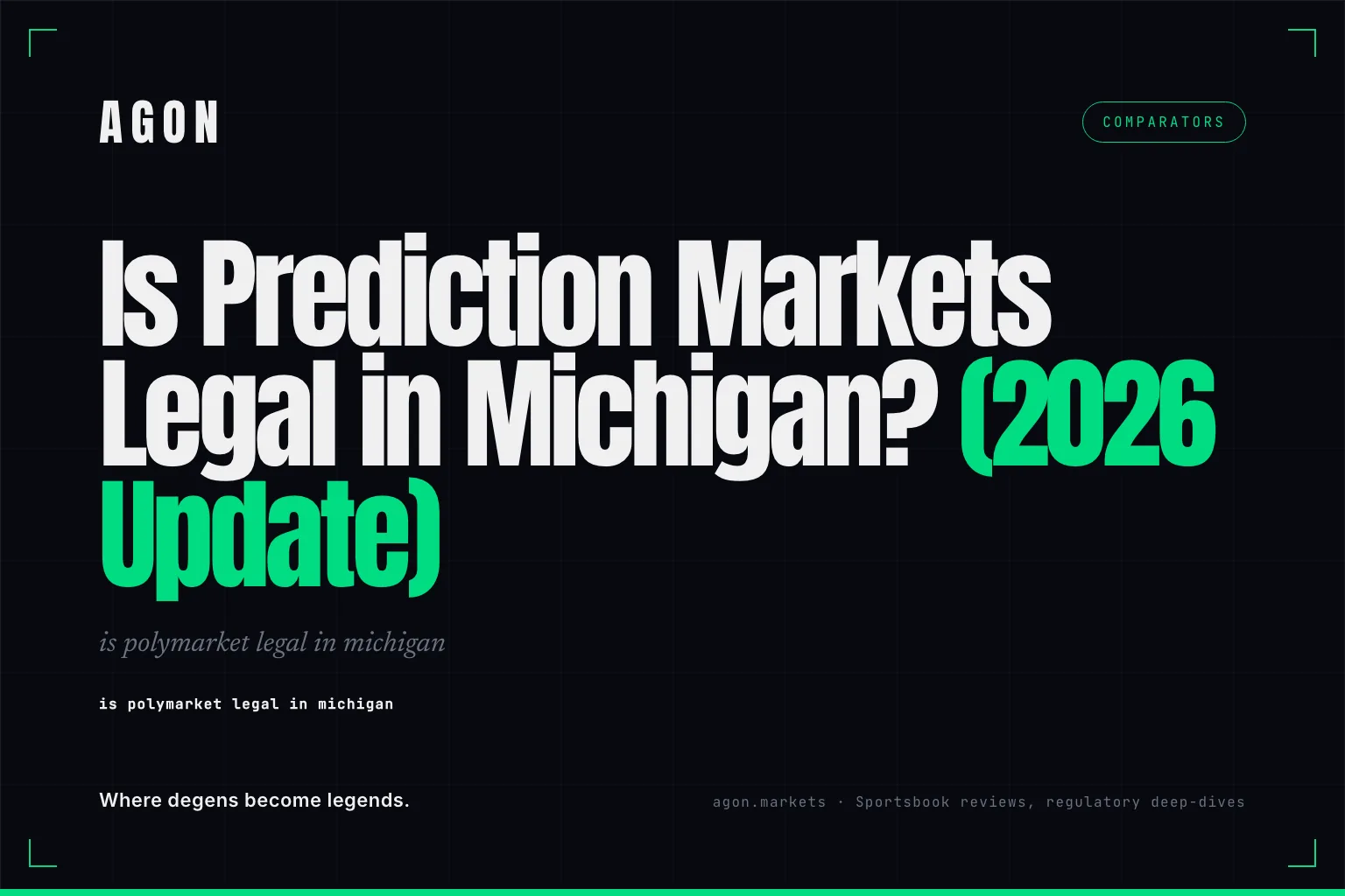 Is Prediction Markets Legal in Michigan? (2026 Update)