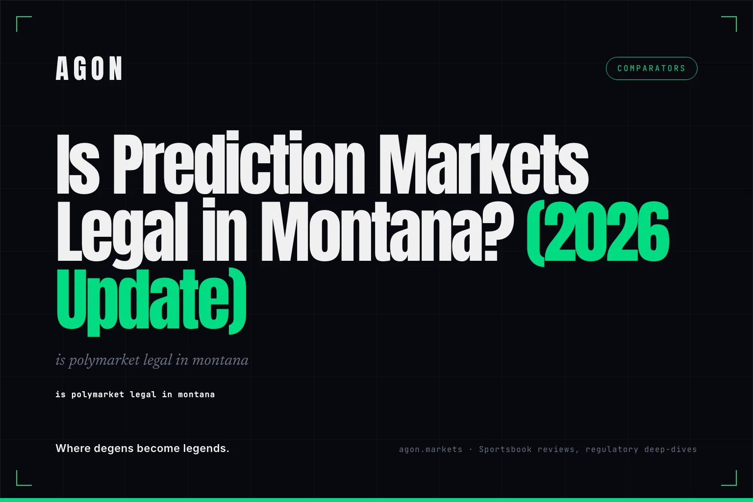 Is Prediction Markets Legal in Montana? (2026 Update)