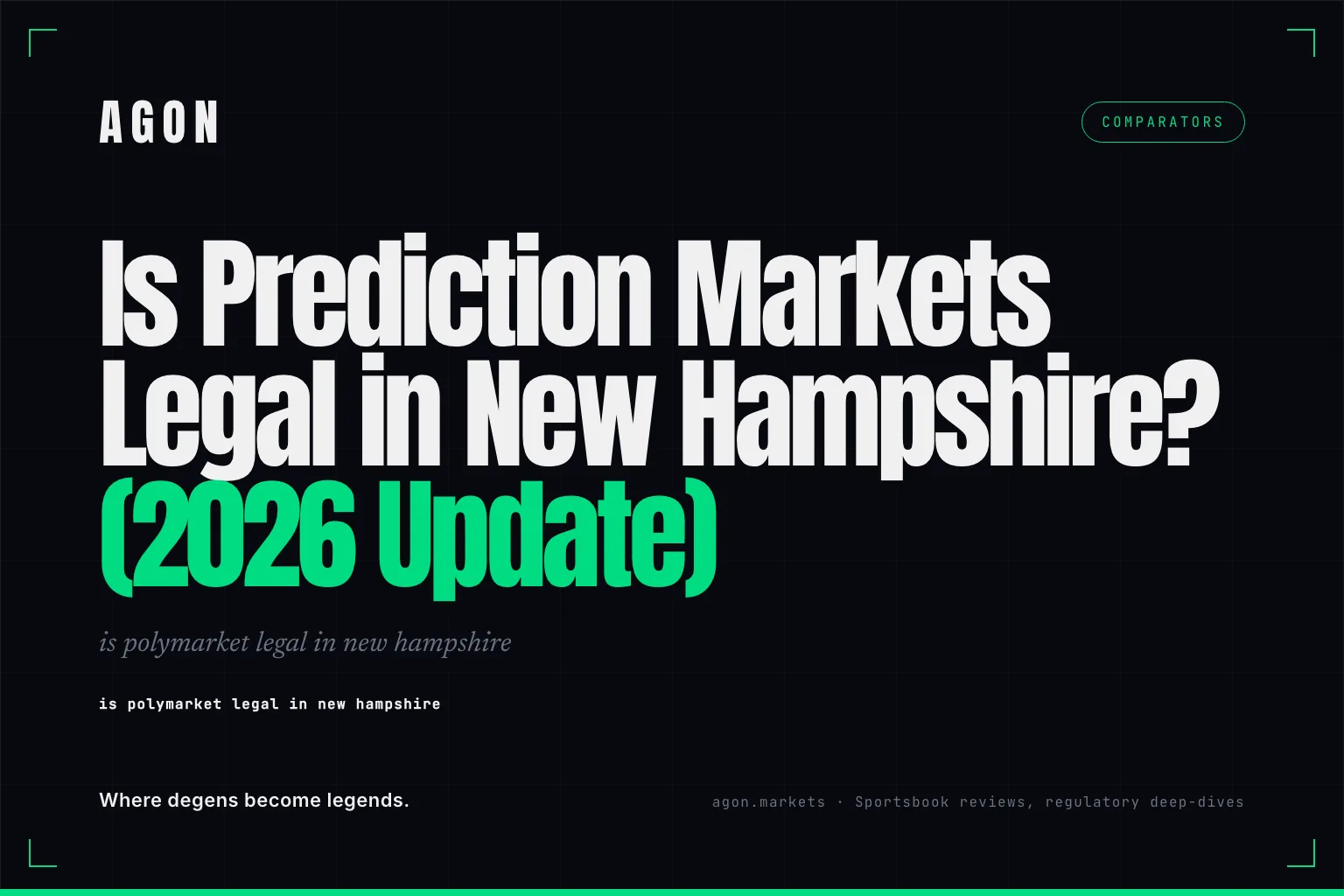 Is Prediction Markets Legal in New Hampshire? (2026 Update)
