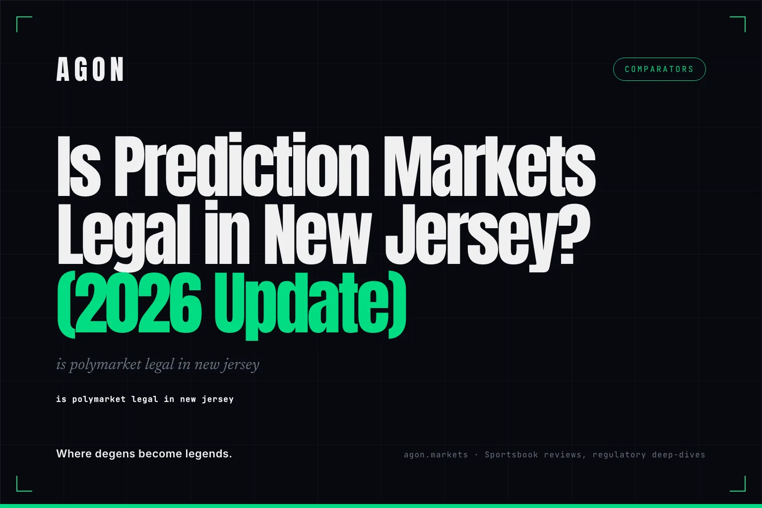 Is Prediction Markets Legal in New Jersey? (2026 Update)