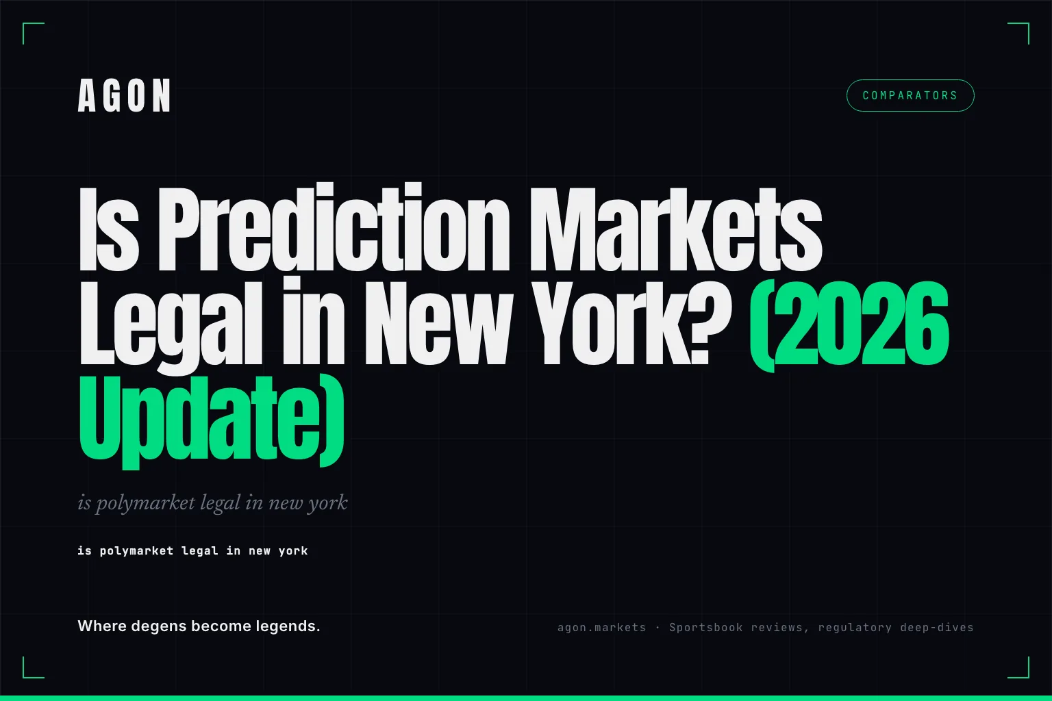 Is Prediction Markets Legal in New York? (2026 Update)