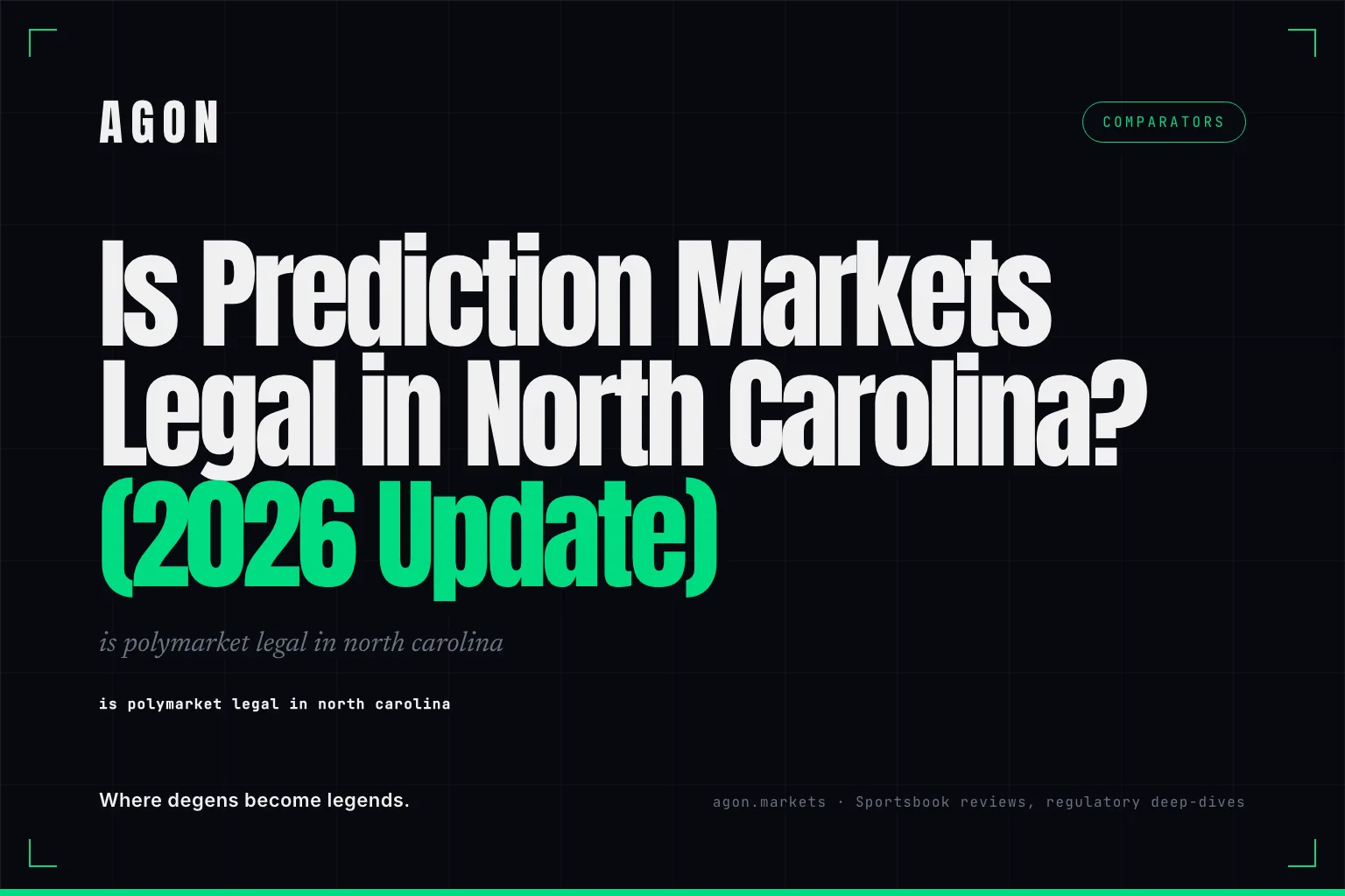 Is Prediction Markets Legal in North Carolina? (2026 Update)