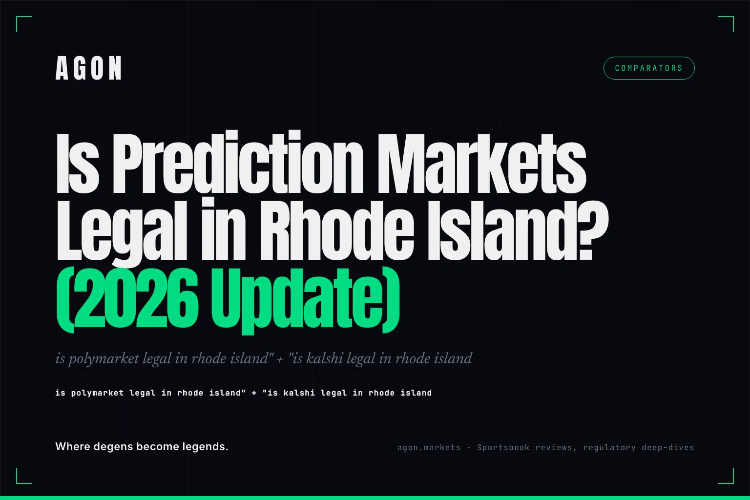 Is Prediction Markets Legal in Rhode Island? (2026 Update)