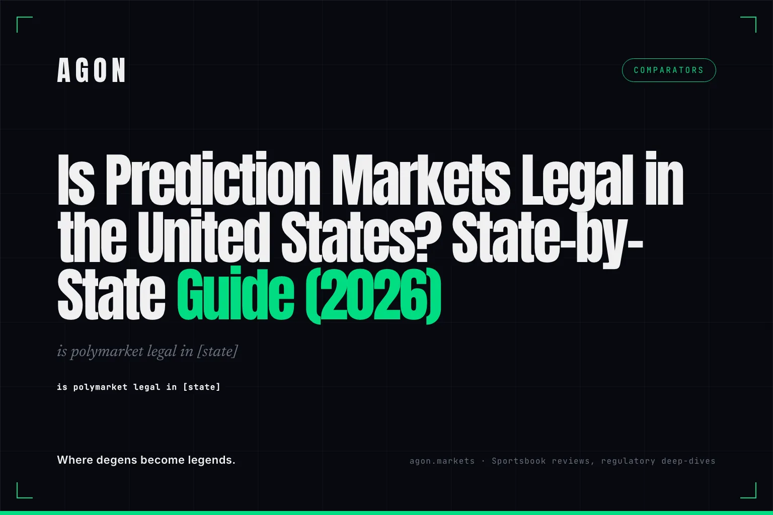 Is Prediction Markets Legal in the United States? State-by-State Guide (2026)